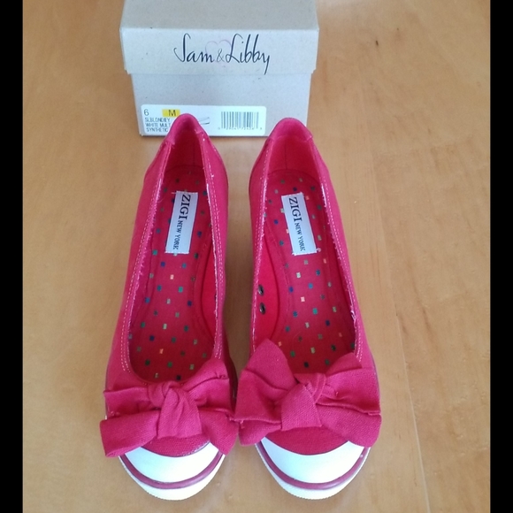 Red Wedge sneakers - Picture 3 of 5